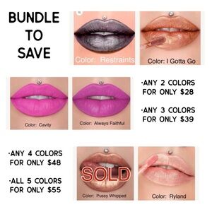 5 (FIVE) JEFFREE STAR LIP COLORS